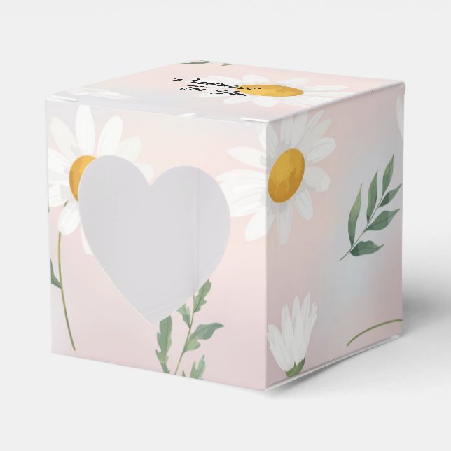 Aesthetic Daisy Flowers Pattern Favor Box (Front Side)