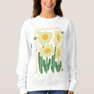 Aesthetic Daisy Kindness Wildflower Spring Bees Sweatshirt