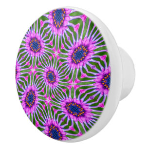 Aesthetic Daisy Pattern Ceramic Knob