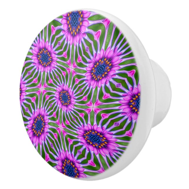 Aesthetic Daisy Pattern Ceramic Knob (Right)
