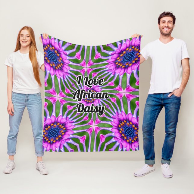 Aesthetic Daisy Pattern Fleece Blanket (In Situ)