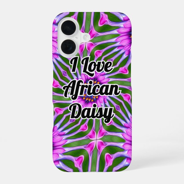 Aesthetic Daisy Pattern iPhone 16 Case (Back)