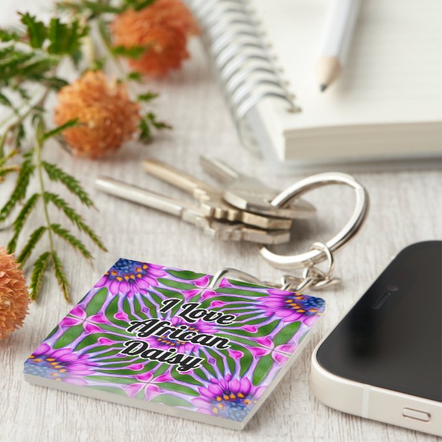 Aesthetic Daisy Pattern Key Ring (Front Right)