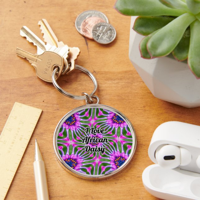 Aesthetic Daisy Pattern Key Ring (Desk)
