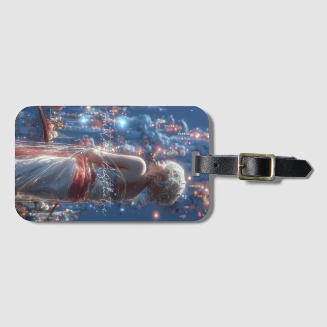 Aesthetic / Dark Fantasy Girl Luggage Tag (Front Horizontal)