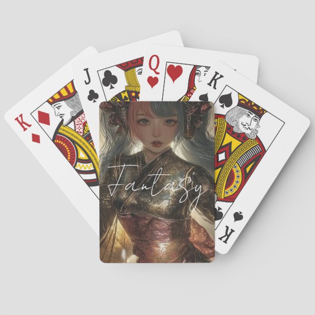 Aesthetic / Dark Fantasy Girl Playing Cards (Back)