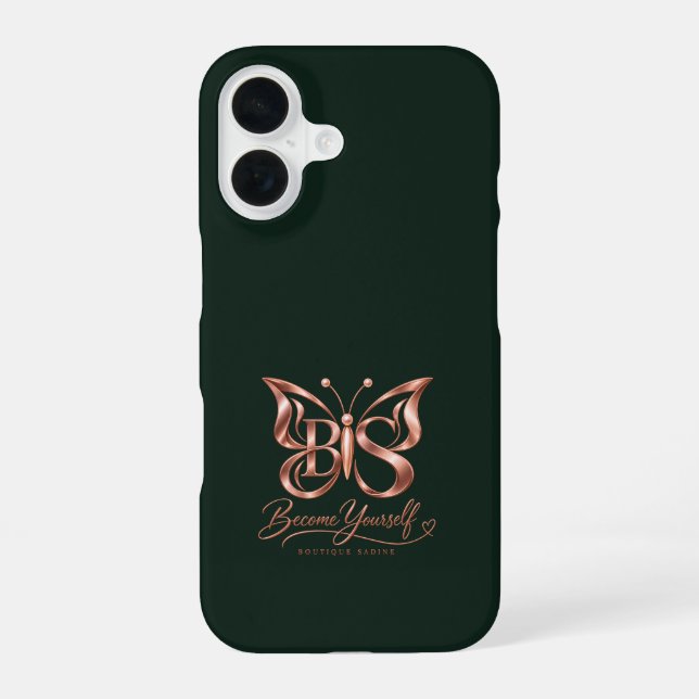Aesthetic Deep Forest Green iPhone 16 Case | Minim (Back)