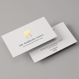 Aesthetic Dentist Clean Minimal Dental Appointment Business Card