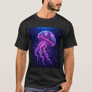 Aesthetic Disco neon jelly fish T-Shirt