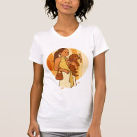 Aesthetic Dog Mom Holding Puppy Illustration