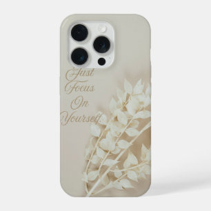 Aesthetic Dried Flowers Just Focus On Yourself  iPhone 15 Pro Case