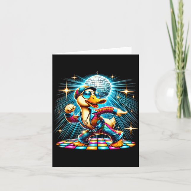Aesthetic Duck Disco Dancer Card (Front)