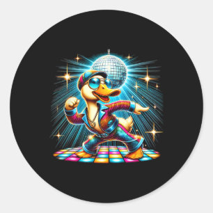 Aesthetic Duck Disco Dancer Classic Round Sticker