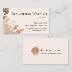 Aesthetic Elegant Floral Professional Botanical Business Card
