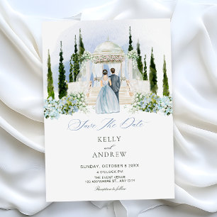 Aesthetic elegant wedding venue decoration  save the date
