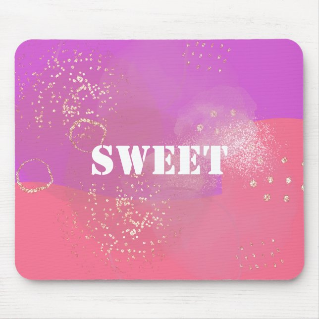 aesthetic ephemeral pink design mouse mat (Front)