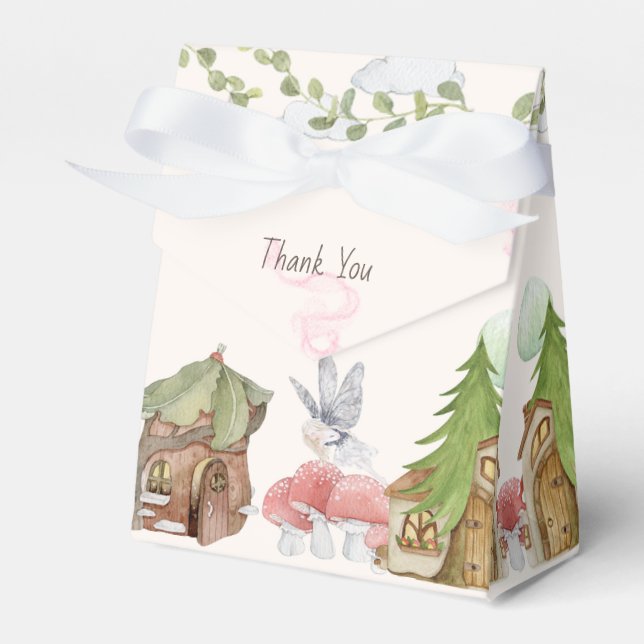 Aesthetic Fairy wings birthday party  Favour Box (Front Side)