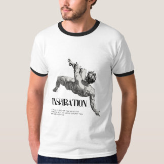 aesthetic falling man pencil drawing renaissance T T-Shirt
