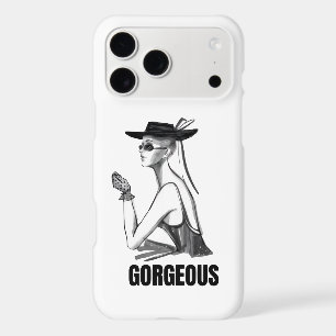 Aesthetic Fashion Girl iPhone Case Black & White