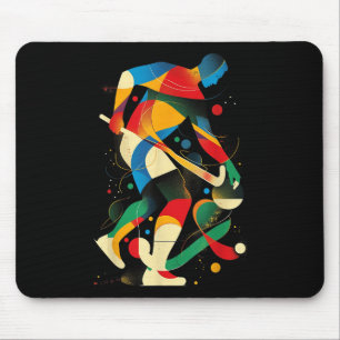 Aesthetic Field Hockey Player On Athletic Field Ho Mouse Mat