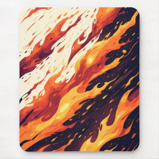 Aesthetic Fire Design Mousepad (Front)