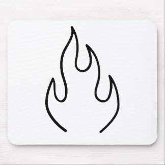 Aesthetic Flame Line Art Tattoo Mouse Mat