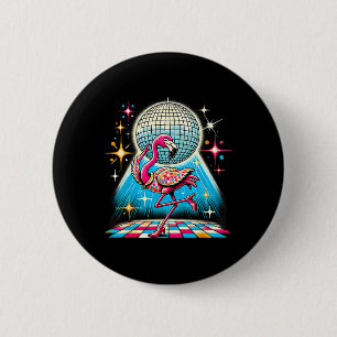 Aesthetic Flamingo Disco 6 Cm Round Badge