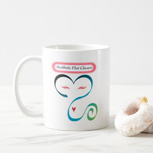 Aesthetic Flat Closure Bilateral Mastectomy Coffee Mug (With Donut)