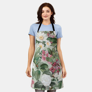 Aesthetic floral apron
