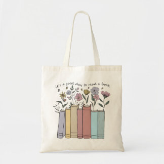 Aesthetic Floral Books It's A Good Day To Read A B Tote Bag