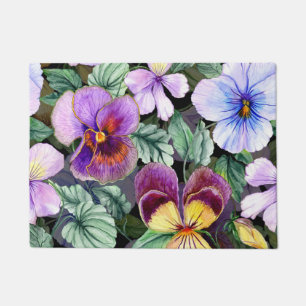 Aesthetic floral doormat