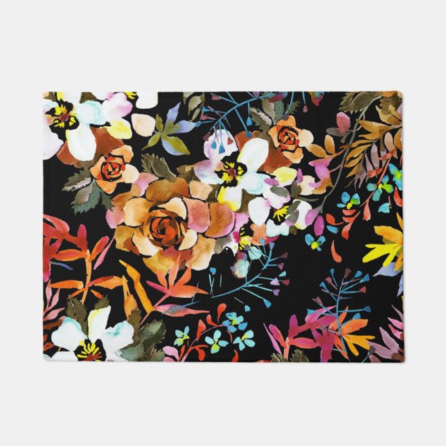Aesthetic floral  doormat (Front)