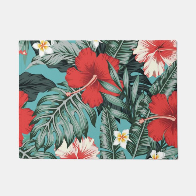 Aesthetic floral  doormat (Front)
