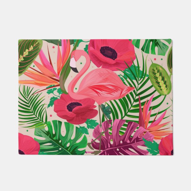 Aesthetic floral  doormat (Front)