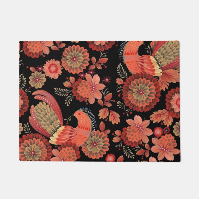 Aesthetic floral  doormat (Front)