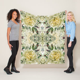 Aesthetic floral  fleece blanket