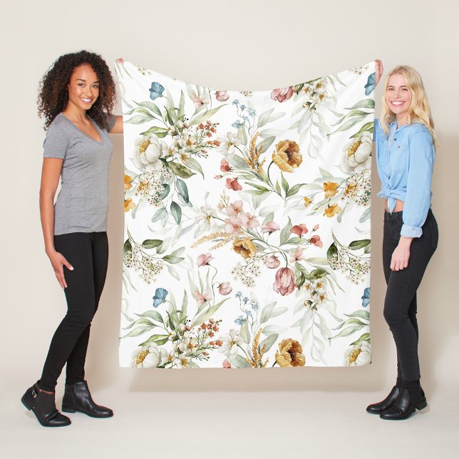 Aesthetic floral  fleece blanket (Creator Uploaded)