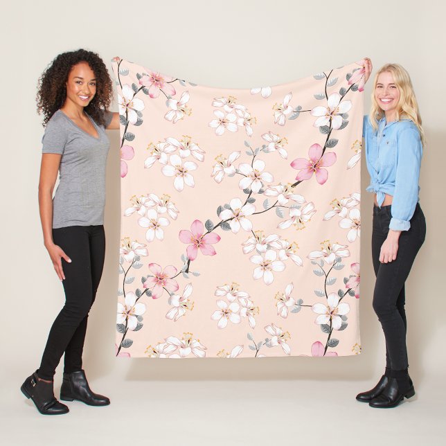 Aesthetic floral  fleece blanket (Creator Uploaded)