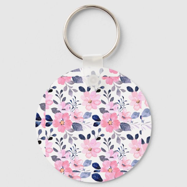 Aesthetic Floral Magnet | Minimal Botanical Decor Key Ring (Front)
