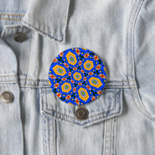 Aesthetic Floral Pattern 7.5 Cm Round Badge