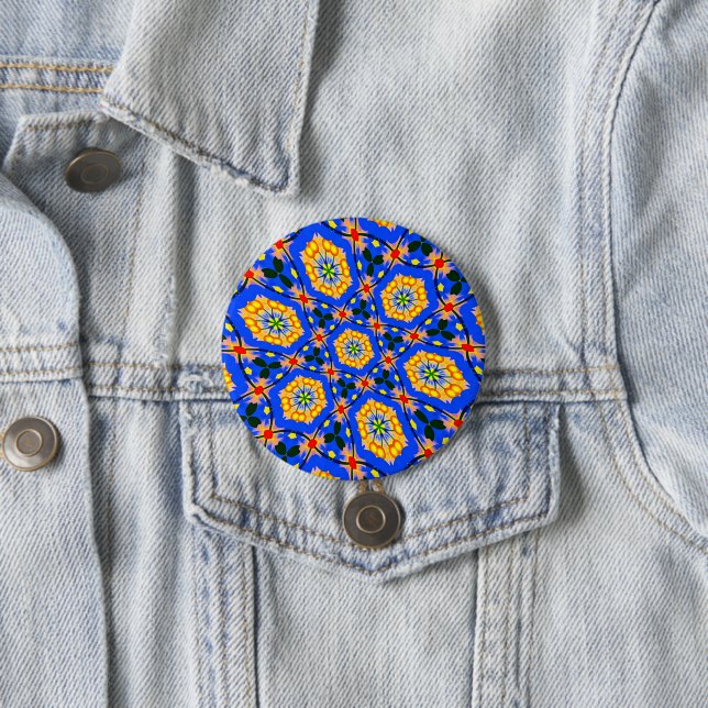 Aesthetic Floral Pattern 7.5 Cm Round Badge (In Situ)