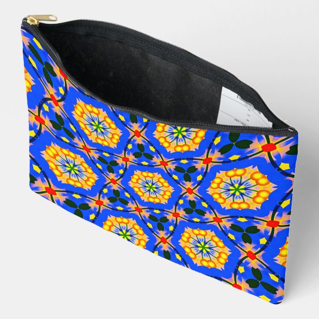 Aesthetic Floral Pattern Accessory Pouch (Open)