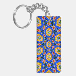 Aesthetic Floral Pattern Key Ring