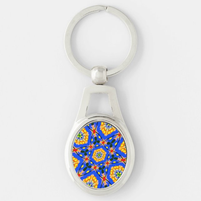Aesthetic Floral Pattern Key Ring (Front)