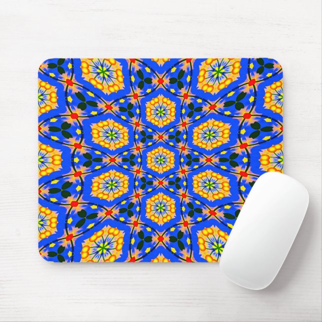 Aesthetic Floral Pattern Mouse Mat (With Mouse)