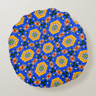 Aesthetic Floral Pattern Round Cushion