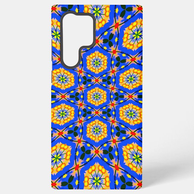 Aesthetic Floral Pattern Samsung Galaxy S22 Ultra Case (Back)