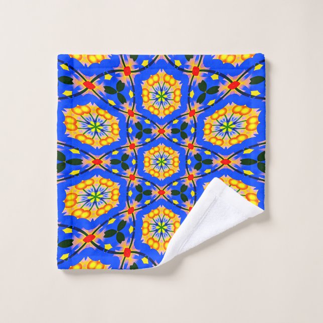 Aesthetic Floral Pattern Wash Cloth (Wash Cloth)