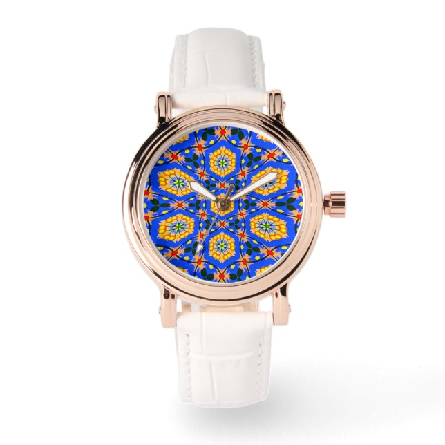 Aesthetic Floral Pattern Watch (Front)