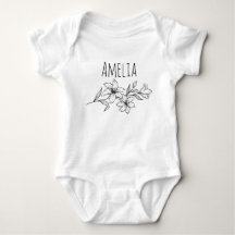 Aesthetic Floral Personalised Baby Girl Name